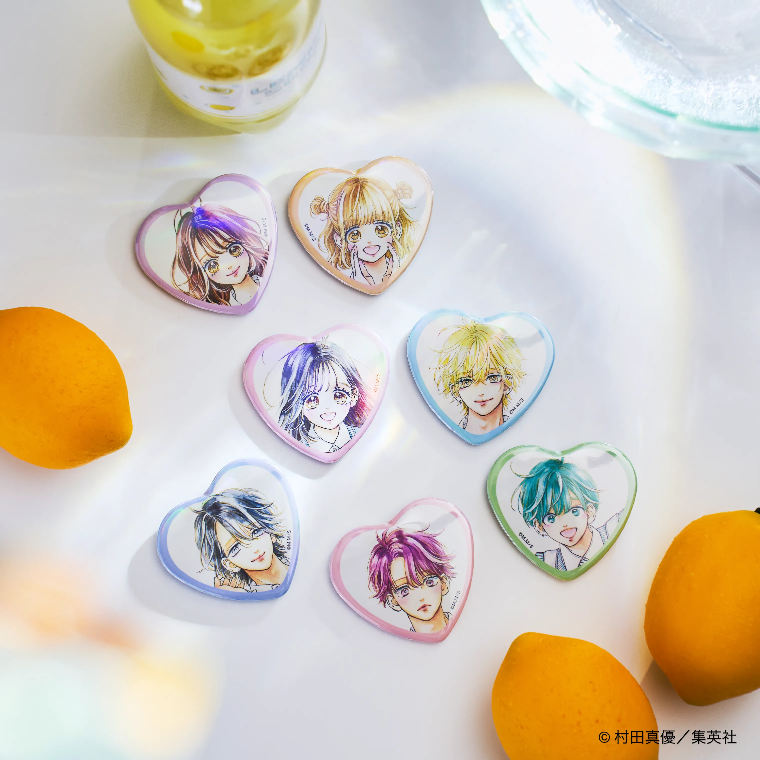 ハート型缶バッジ[A]（ランダム）（全7種）